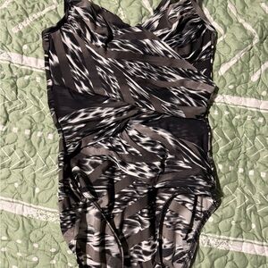 Miraclesuit Monochrome Swirl One-Piece